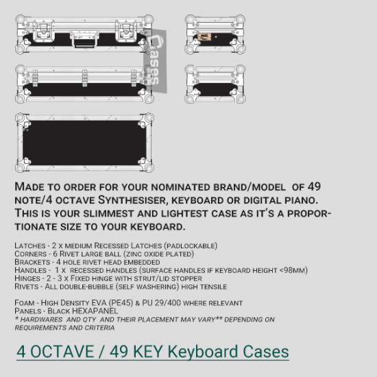 Made to Order KEYBOARD and Synthesiser Flight Cases