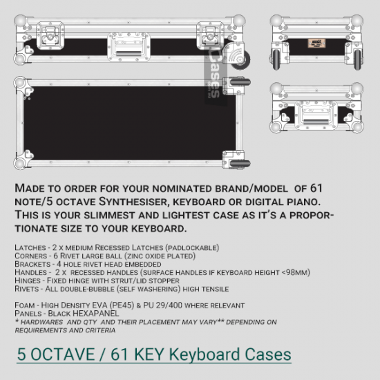 MTO Made-To-Order KEYBOARD and Synthesiser Flight Cases