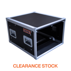 6RU Standard Rack Mount Case with Over & Under Slide-Away Doors; 500mmD External – Black SKU