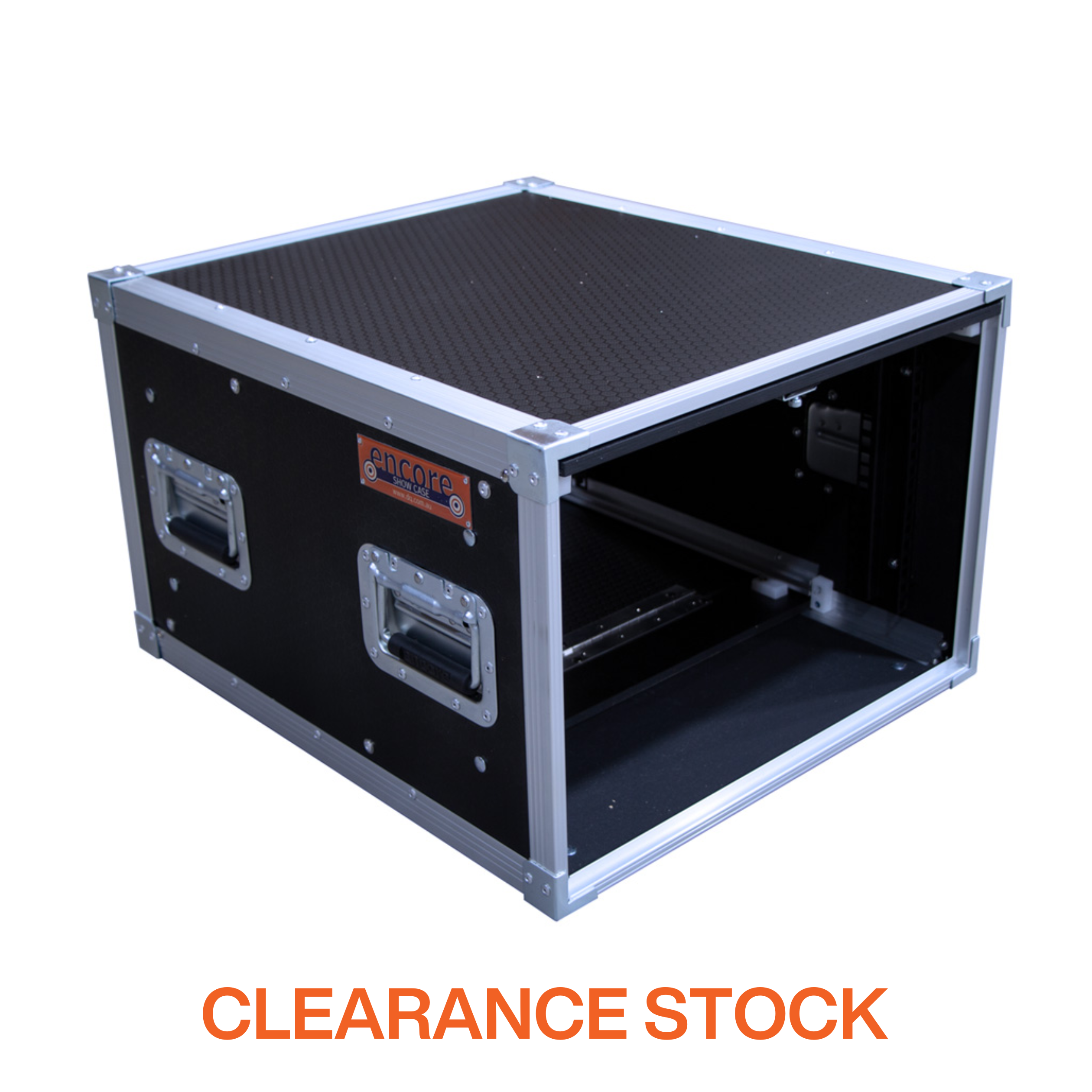 6RU Standard Rack Mount Case with Over & Under Slide-Away Doors; 500mmD External – Black SKU