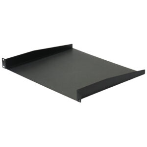 1RU 19" Rack Mount Shelf; 255mm Deep - Black