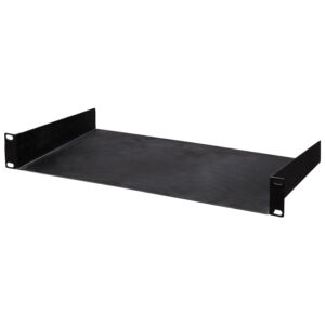 2RU 19" Rack Mount Shelf; 380mm Deep - Black