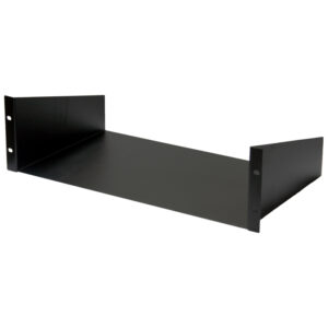 3RU 19" Rack Mount Shelf; 255mm Deep - Black
