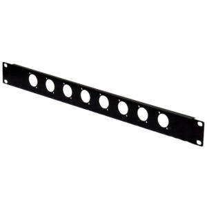 1RU 8 Connector 19" Rack Mount Panel - Black