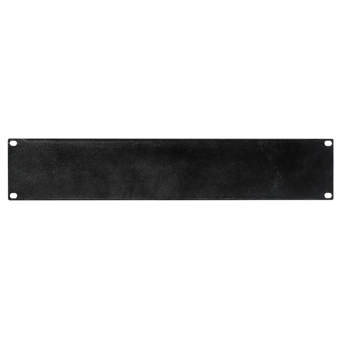 2RU 19" Rack Mount Blank Panel - Black
