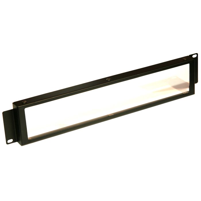 2RU Security 19" Rack Mount Panel with Acrylic Window - Black
