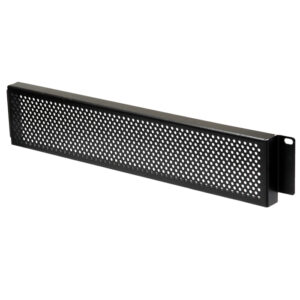 2RU Security Grill 19" Rack Mount Panel - Black