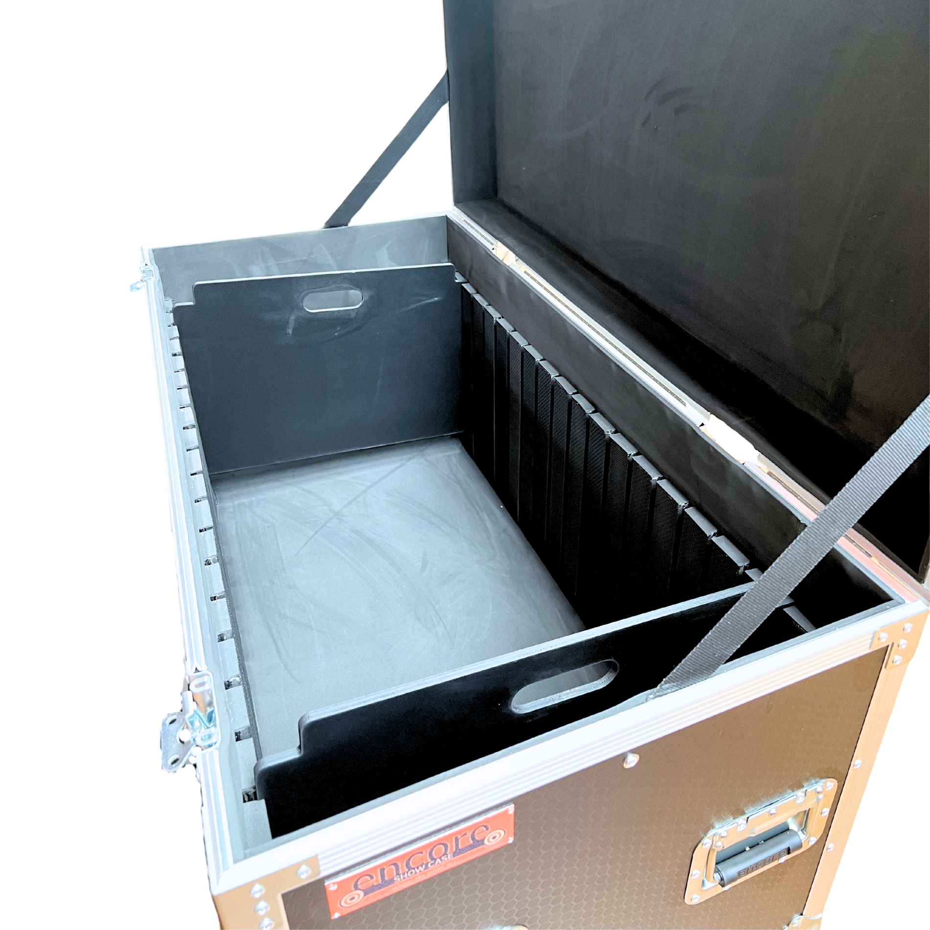 Large Cable Packer 1200mmL x 582mmD x 760mmH OD - Black; Multiple Position Slide-in Dividers 375mmH; Lift-out Tray 760mmL x 527mmD x 150mmH OD - Image 4