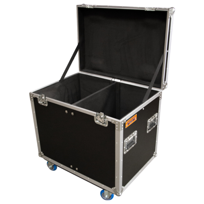 Cable Packer 800mmL x 570mmD x 805mmH OD with Slide-in Divider; Castor Dishes - Black