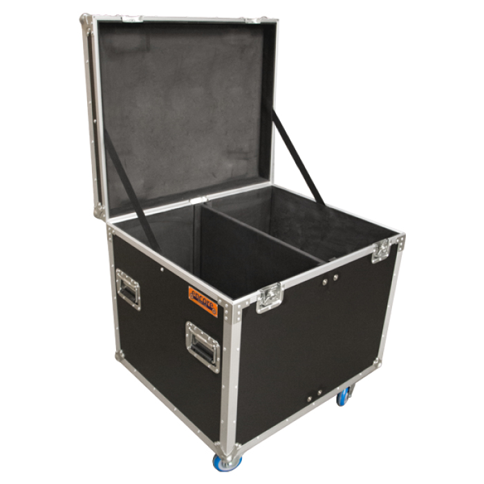 Cable Packer 785mmL x 685mmD x 805mmH OD with Slide-in Divider; Castor Dishes - Black