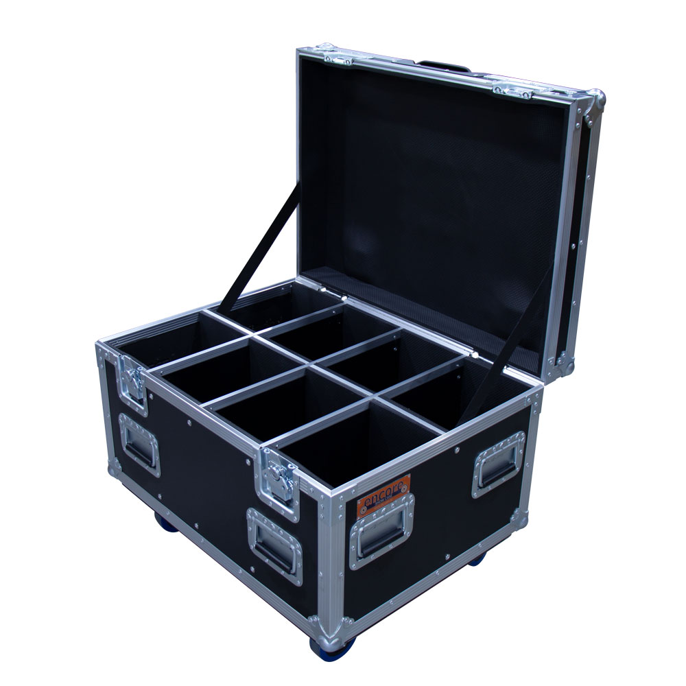 8 Unit LED Par 7 Road Case - Black (suits LED Par Quad 7,FusionPAR Q VII, FusionPAR H VII)