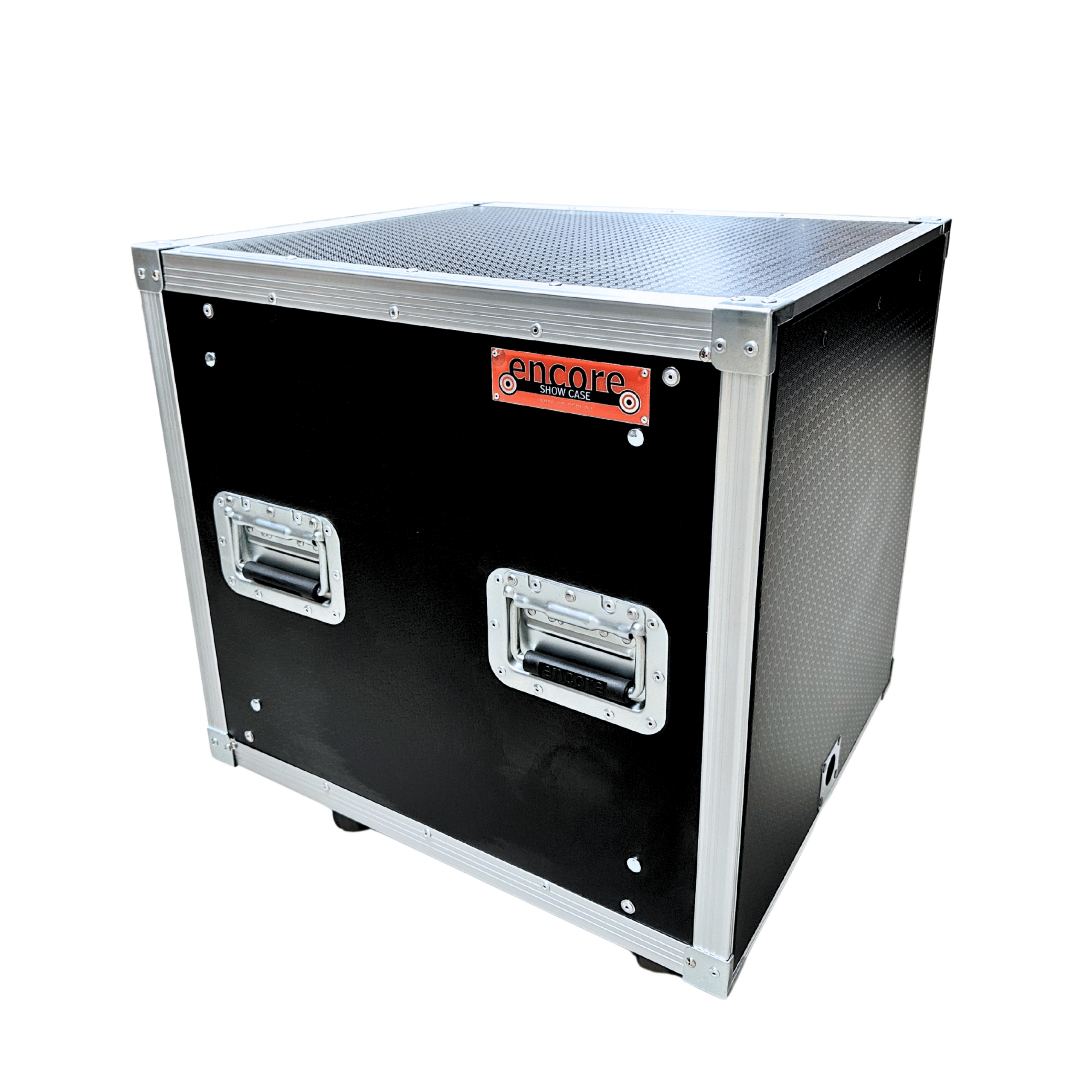 10RU Standard 19" Rack Mount Case with Over & Under Slide-Away Doors; including Castors; 500mmD External - Black