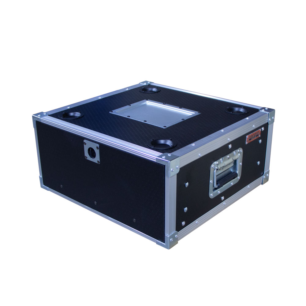 3RU Standard 19" Rack Mount Case with Over & Under Slide-Away Doors; 400mmD External; Stackable - Black