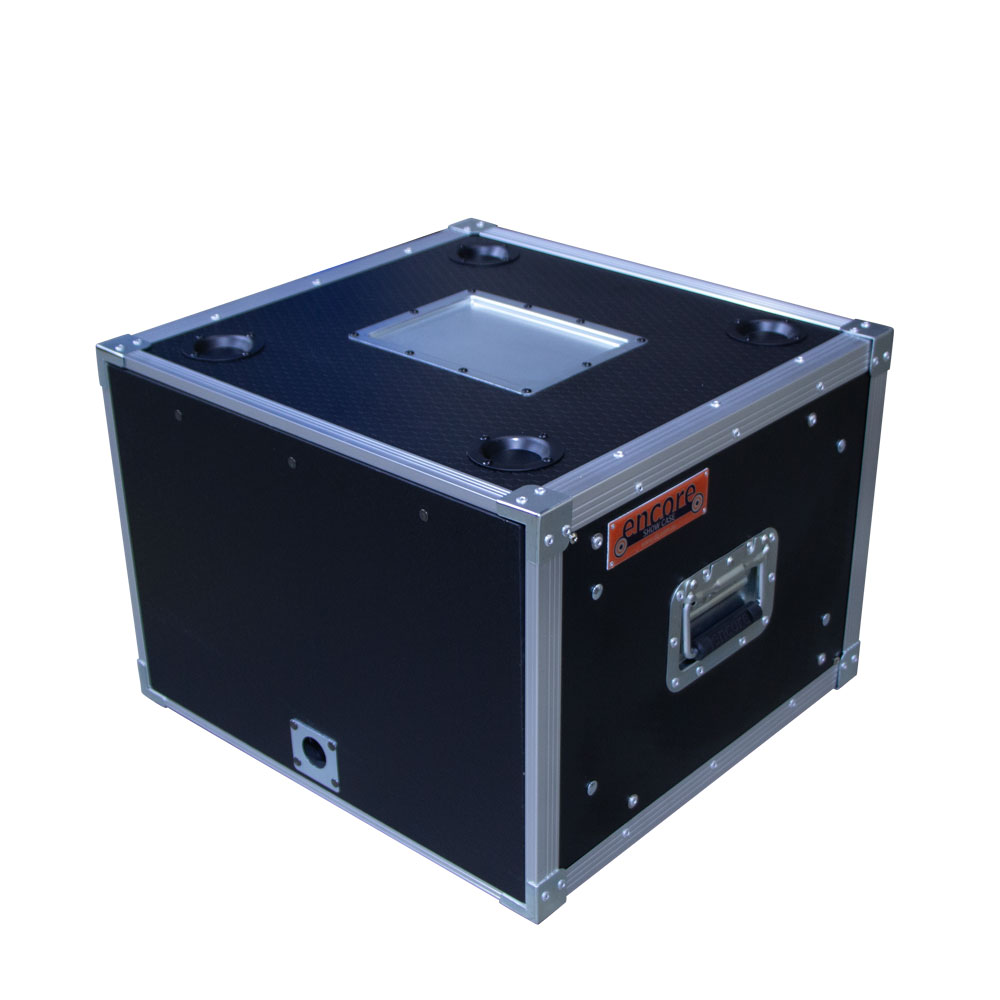 6RU Standard 19" Rack Mount Case with Over & Under Slide-Away Doors; 400mmD External; Stackable - Black