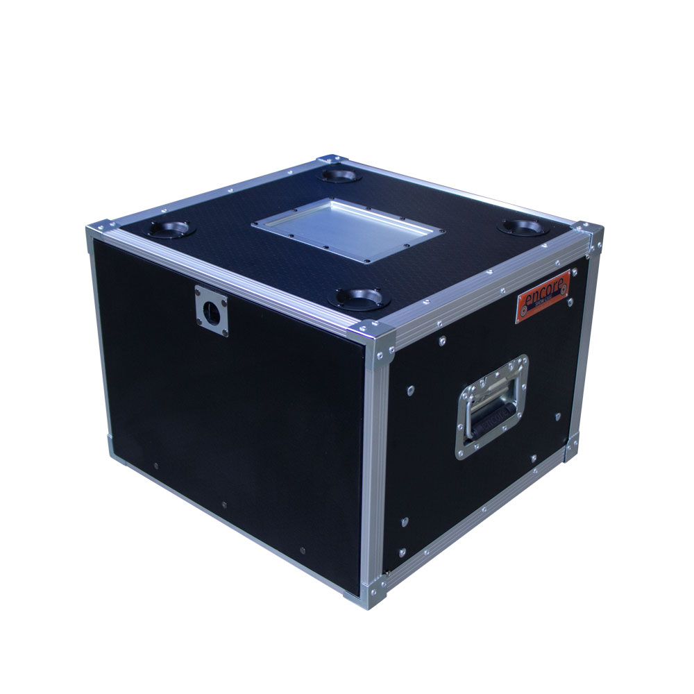 6RU Standard 19" Rack Mount Case with Over & Under Slide-Away Doors; 400mmD External; Stackable - Black - Image 4