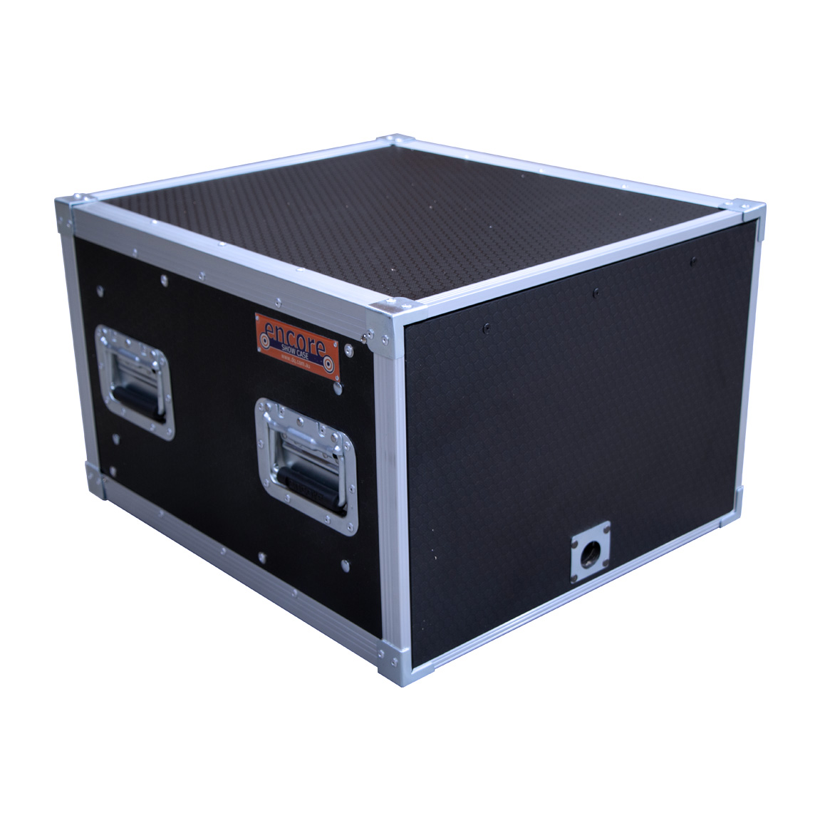 6RU Standard 19" Rack Mount Case with Over & Under Slide-Away Doors; 500mmD External; NOT Stackable - Black - Image 2