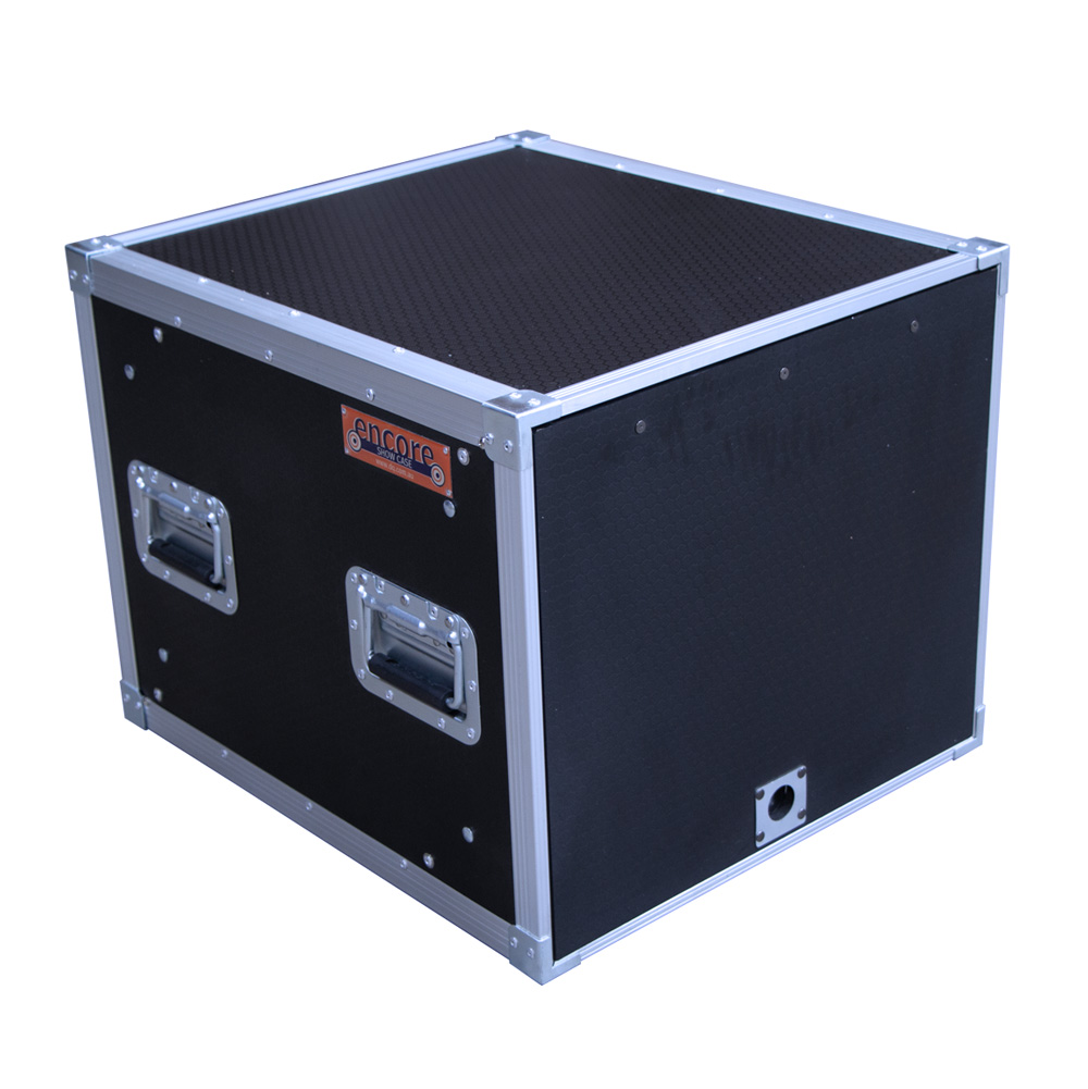 8RU Standard 19" Rack Mount Case with Over & Under Slide-Away Doors; 500mmD External; NOT Stackable - Black - Image 2