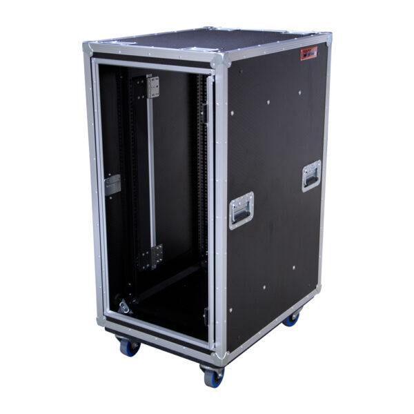 22RU Anti-Vibration 19″ Rack Mount Case with Slide-Away Doors & Castors ...