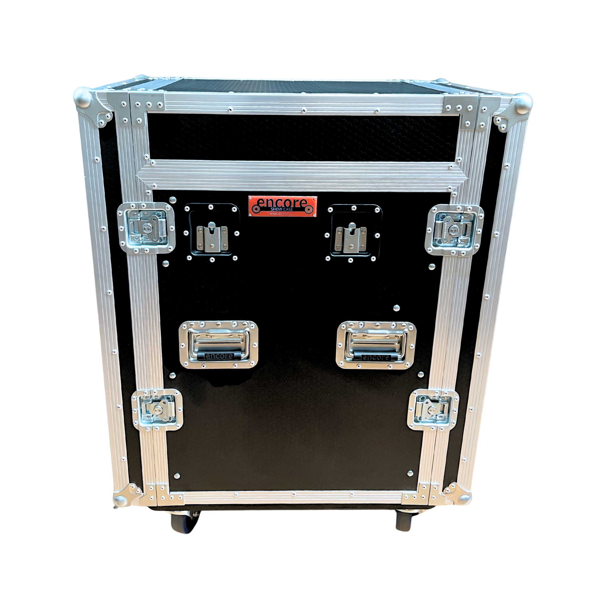 12RU Standard Combination 19" Rack Mount Case with Side-Mount Benches - case closed