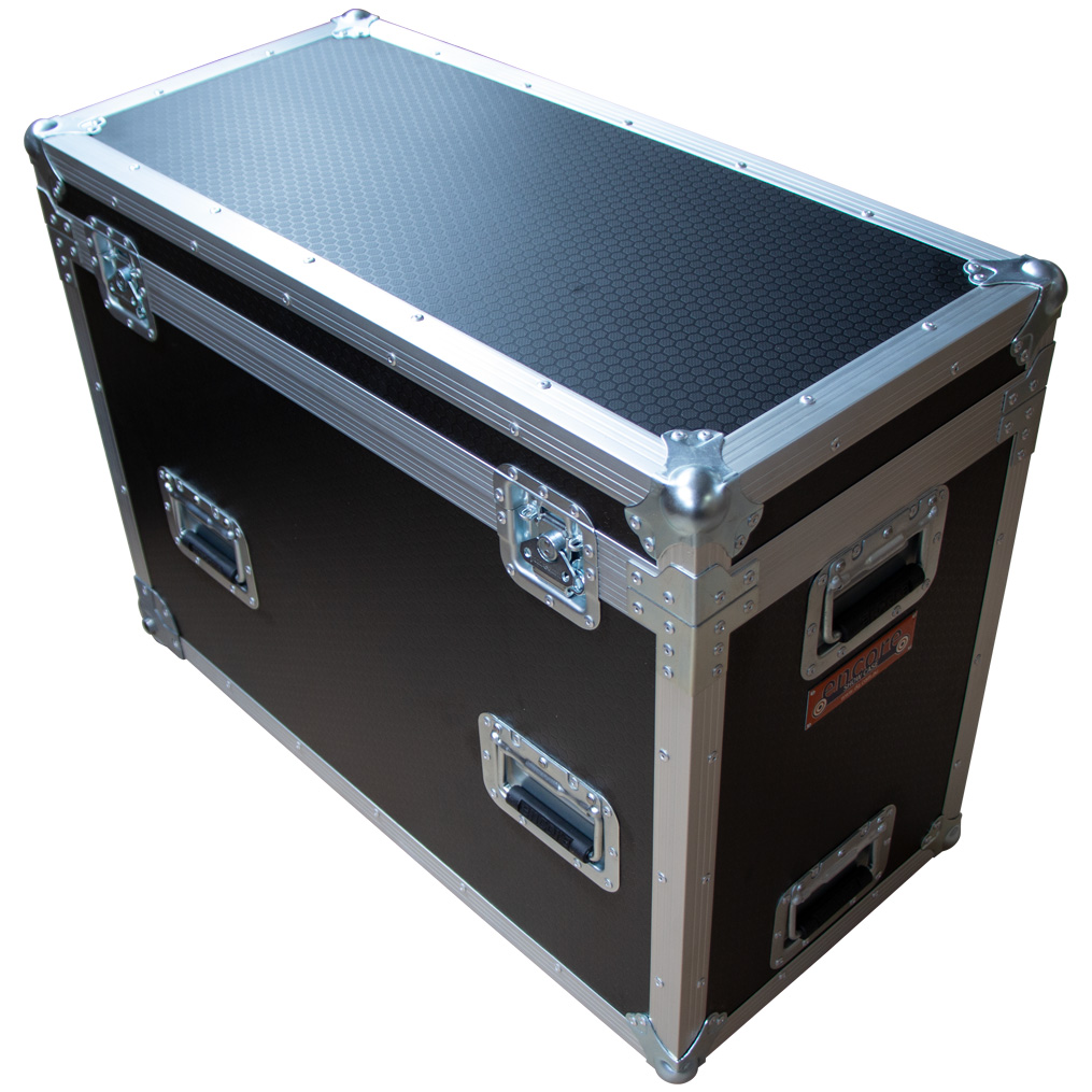 30"-35" Screen Road Case with Recessed Castors - Black (Requires Fitout)