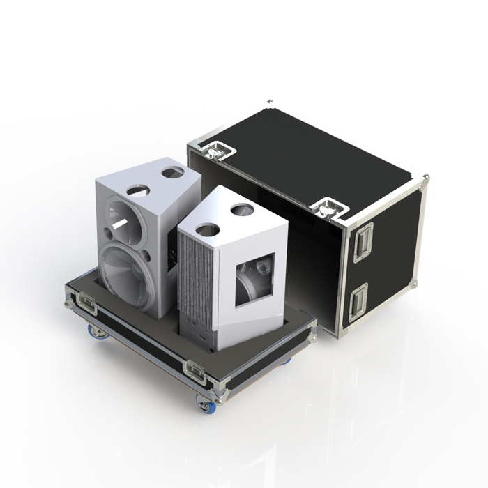 Generic Dual 12 Speaker Road Case excluding Special CNC Foam Insert - Black